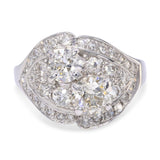 Vintage White Gold Diamond Cluster Ring