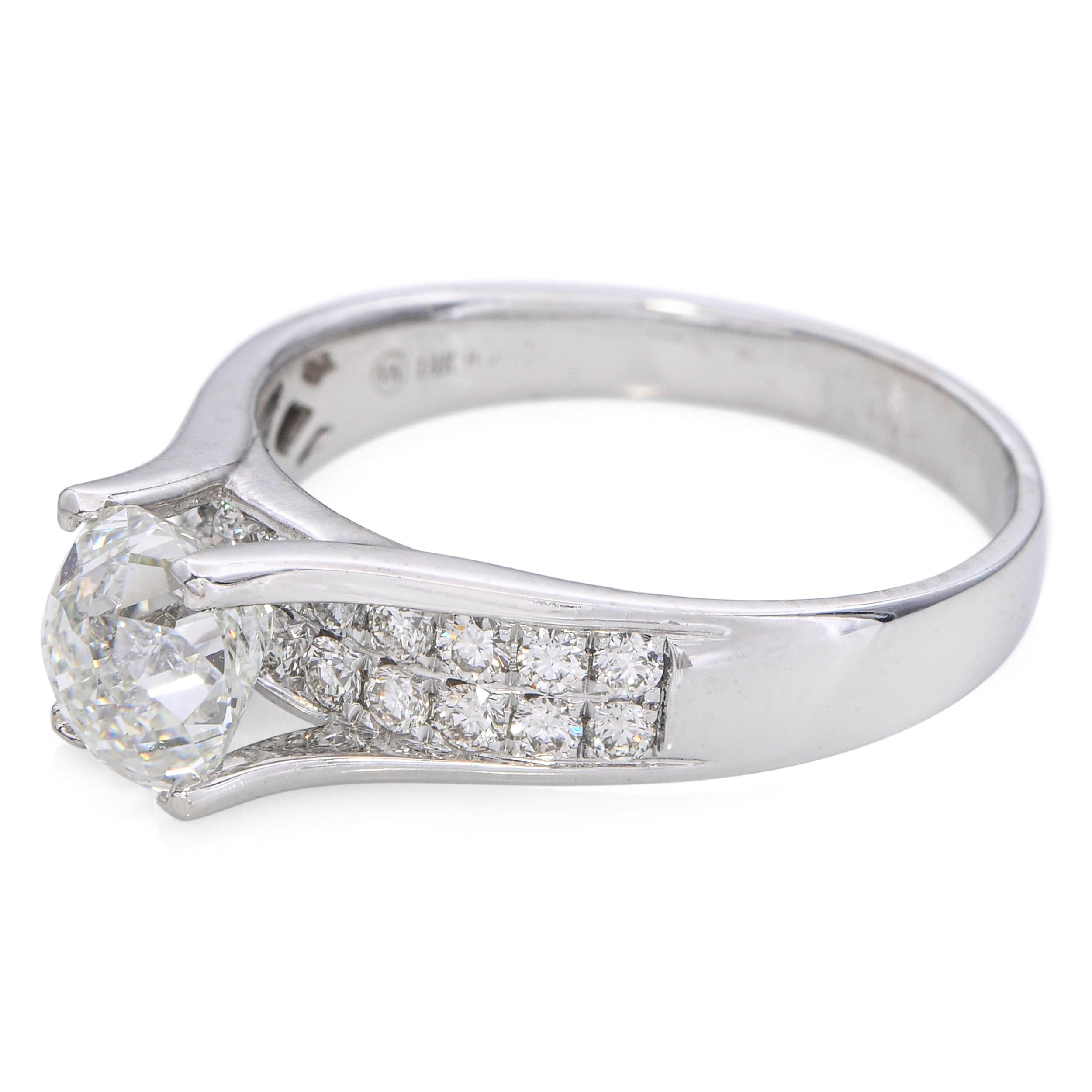 14k White Gold 2.44ct I SI1 Crown of Light Diamond Ring