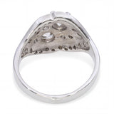 Vintage White Gold Diamond Cluster Ring