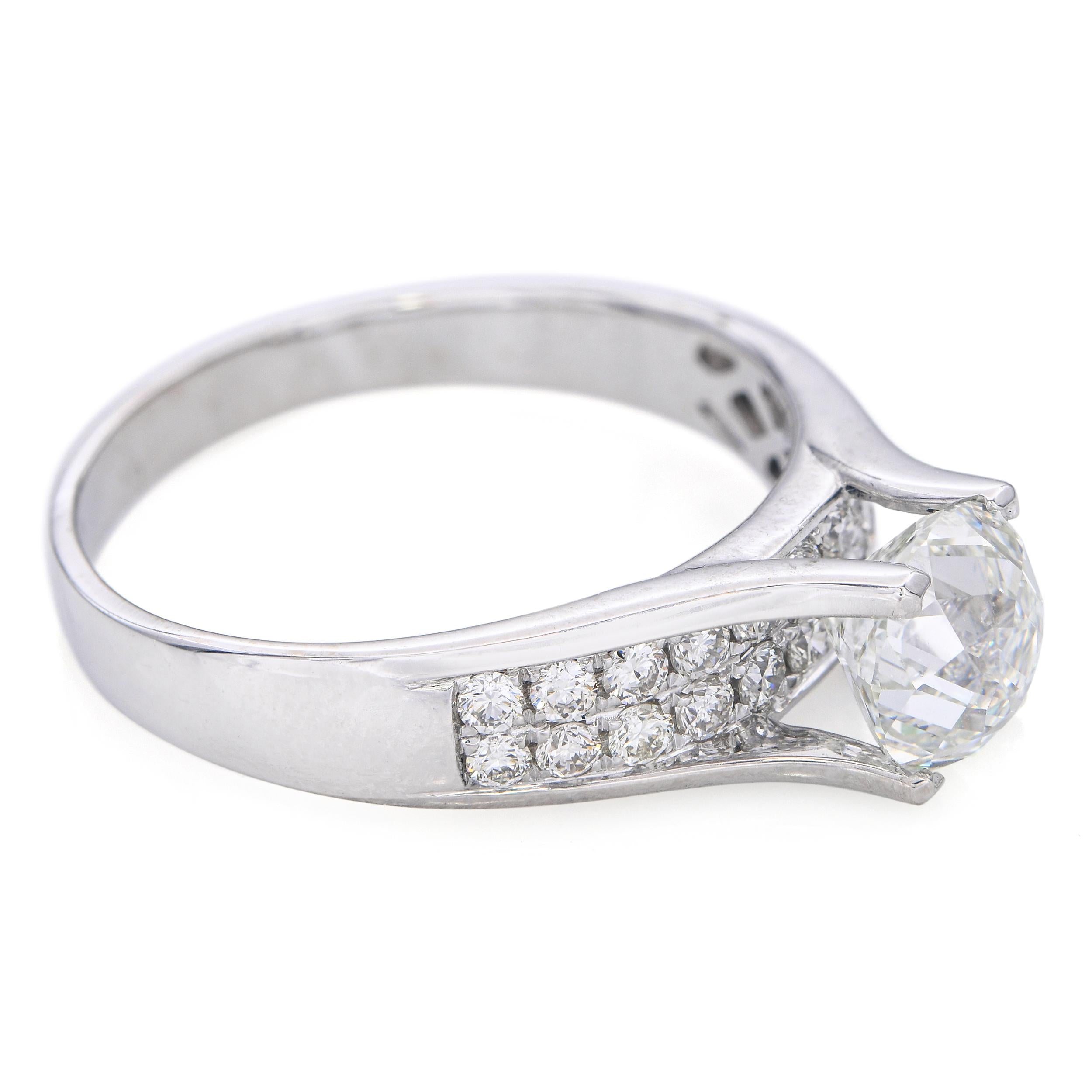 14k White Gold 2.44ct I SI1 Crown of Light Diamond Ring
