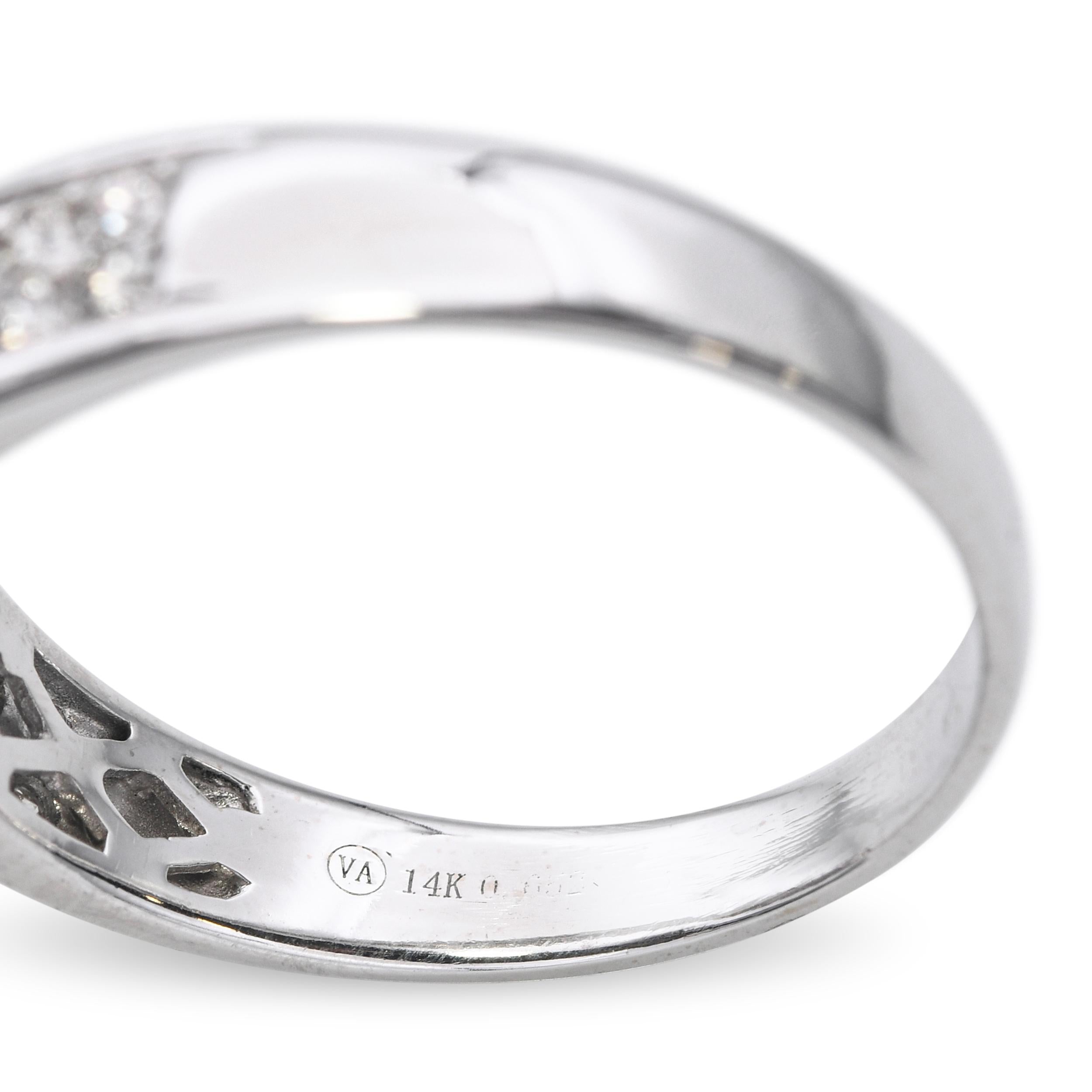14k White Gold 2.44ct I SI1 Crown of Light Diamond Ring
