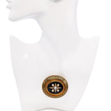 Victorian 19k Yellow Gold Rose Cut Diamond, Pearl, & Onyx Mourning Brooch