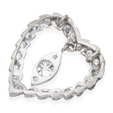 Vintage 14k White Gold Diamond Heart Pendant