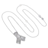 EFFY 18k White Gold Diamond 1.85tcw Diamond Bow Necklace