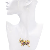 Vintage H Stern 18k Yellow Gold and Mixed Gemstone Foliage Brooch