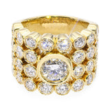 Vintage 18k Yellow Gold 2.66tcw Diamond Ring
