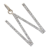Vintage 14k White Gold 0.38tcw Diamond W Initial Pendant