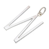 Vintage 14k White Gold 0.38tcw Diamond W Initial Pendant