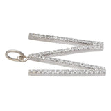 Vintage 14k White Gold 0.38tcw Diamond W Initial Pendant