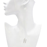 Vintage 14k White Gold 0.38tcw Diamond W Initial Pendant