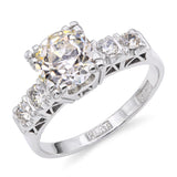 Vintage Japanese Platinum 1.34tcw Old Euro Diamond Engagement Ring