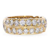 Vintage Cartier 1.76tcw Diamond Crossover Eternity Double Band Ring