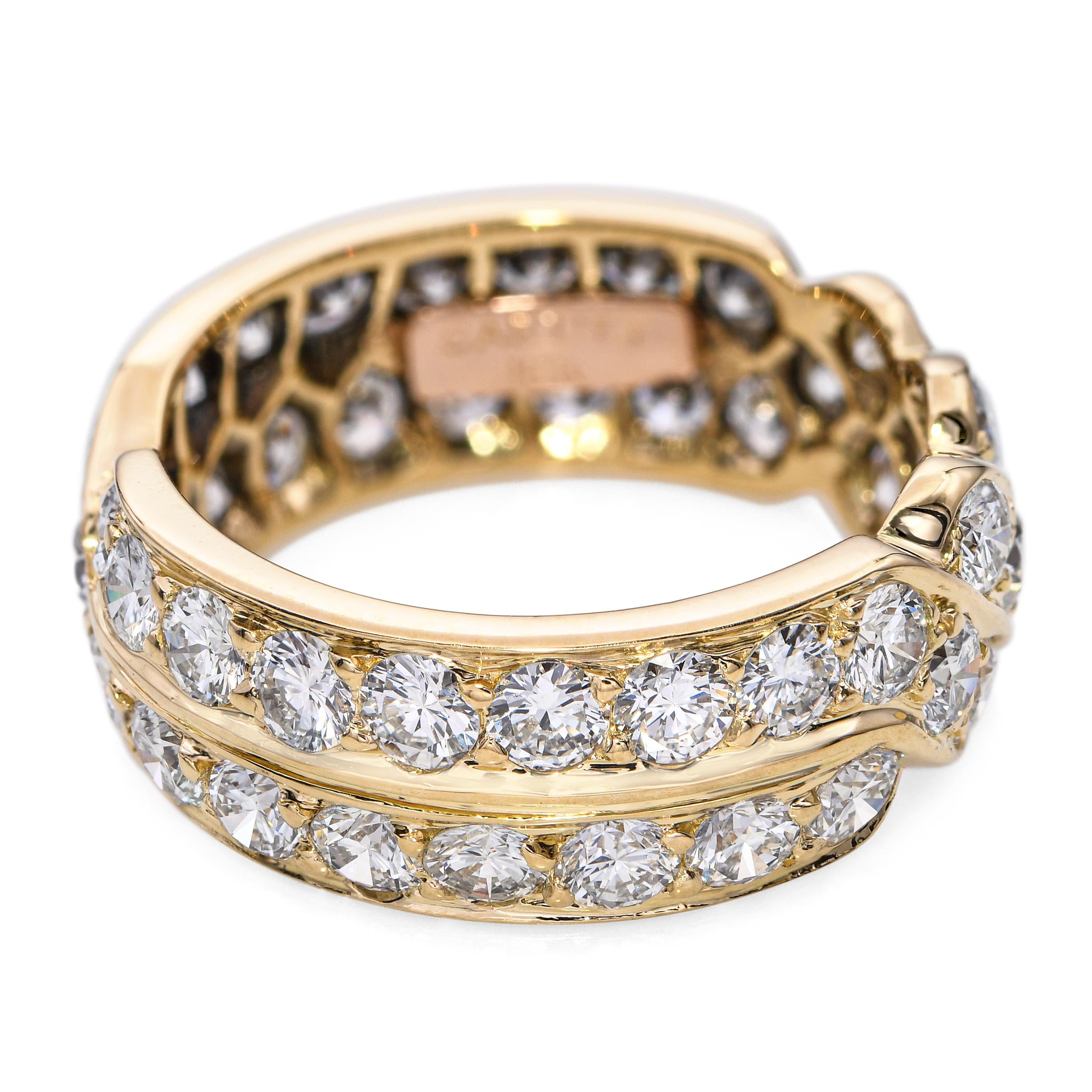 Vintage Cartier 1.76tcw Diamond Crossover Eternity Double Band Ring