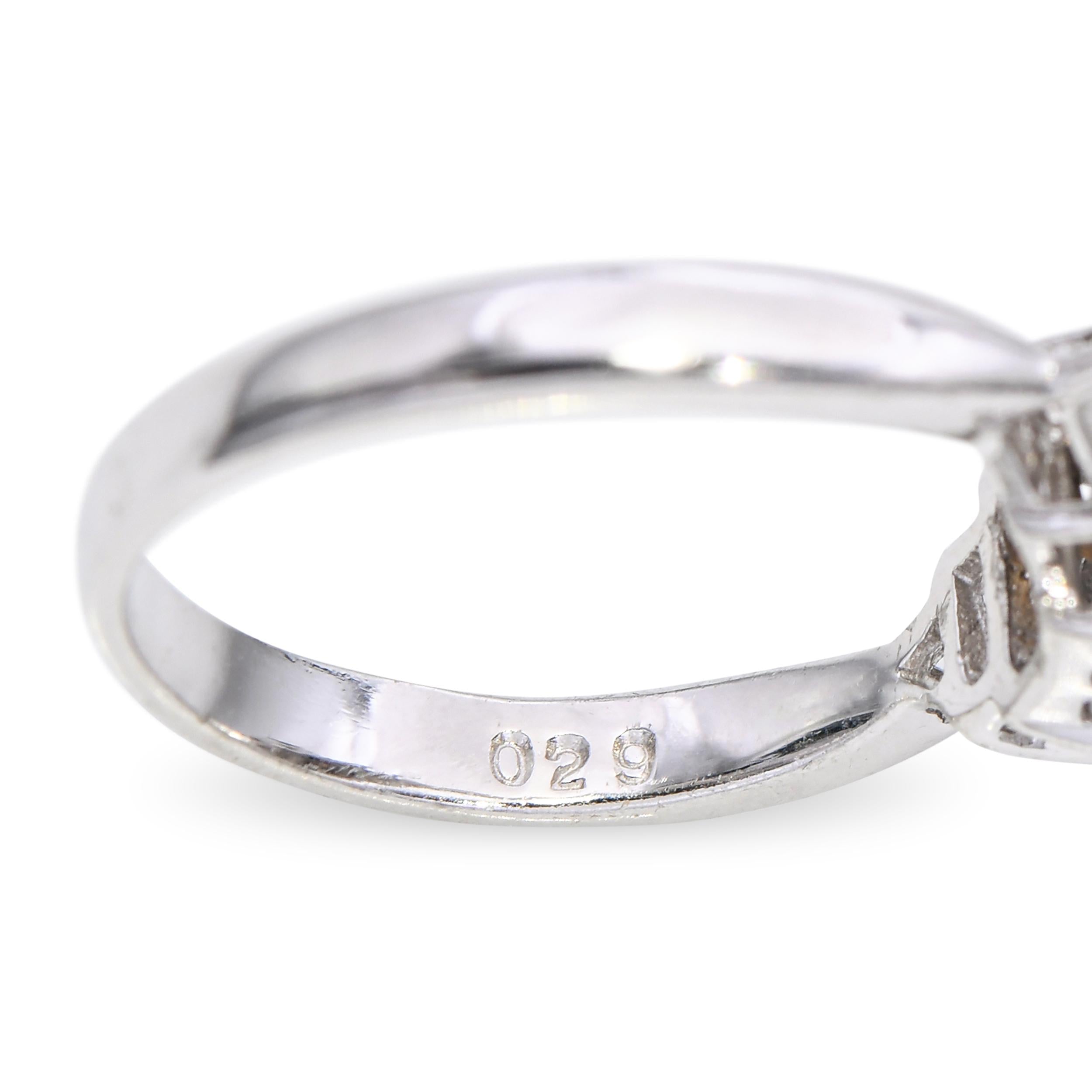 Vintage Platinum Tahitian Pearl and Diamond Ring