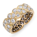 Vintage Cartier 1.76tcw Diamond Crossover Eternity Double Band Ring