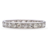 Vintage Platinum and 0.75tcw Single Cut Diamond Filigree Eternity Ring