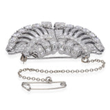 Vintage Platinum and White Gold 12.5tcw Diamond Fan Brooch