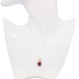 Vintage 14k Yellow Gold 1.57ct Tourmaline and Diamond Pendant