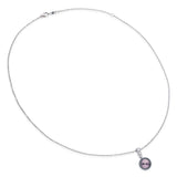 Mikimoto 18k White Gold Tahitian Pearl and Diamond Necklace