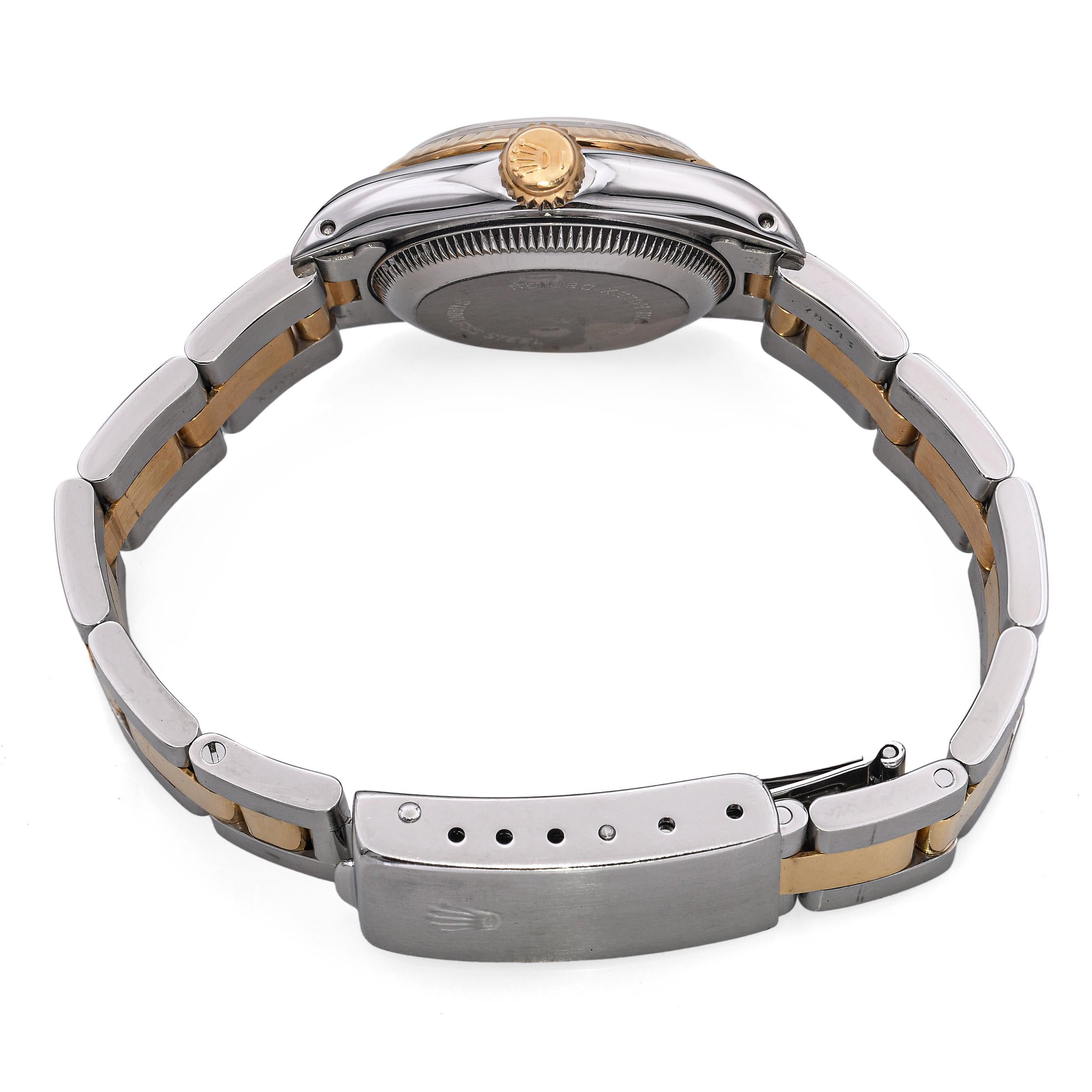 Rolex Oyster Perpetual 18k Gold/Steel Automatic Women's Watch Ref 67193