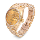 Vintage 1980s Rolex 18k Yellow Gold Day-Date 36mm Men’s Watch Ref 18038