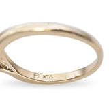 Vintage Mikimoto 14k Yellow Gold Pearl Bypass Ring