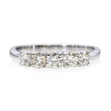 Platinum 950 0.98tcw Diamond 5 Stone Band Ring