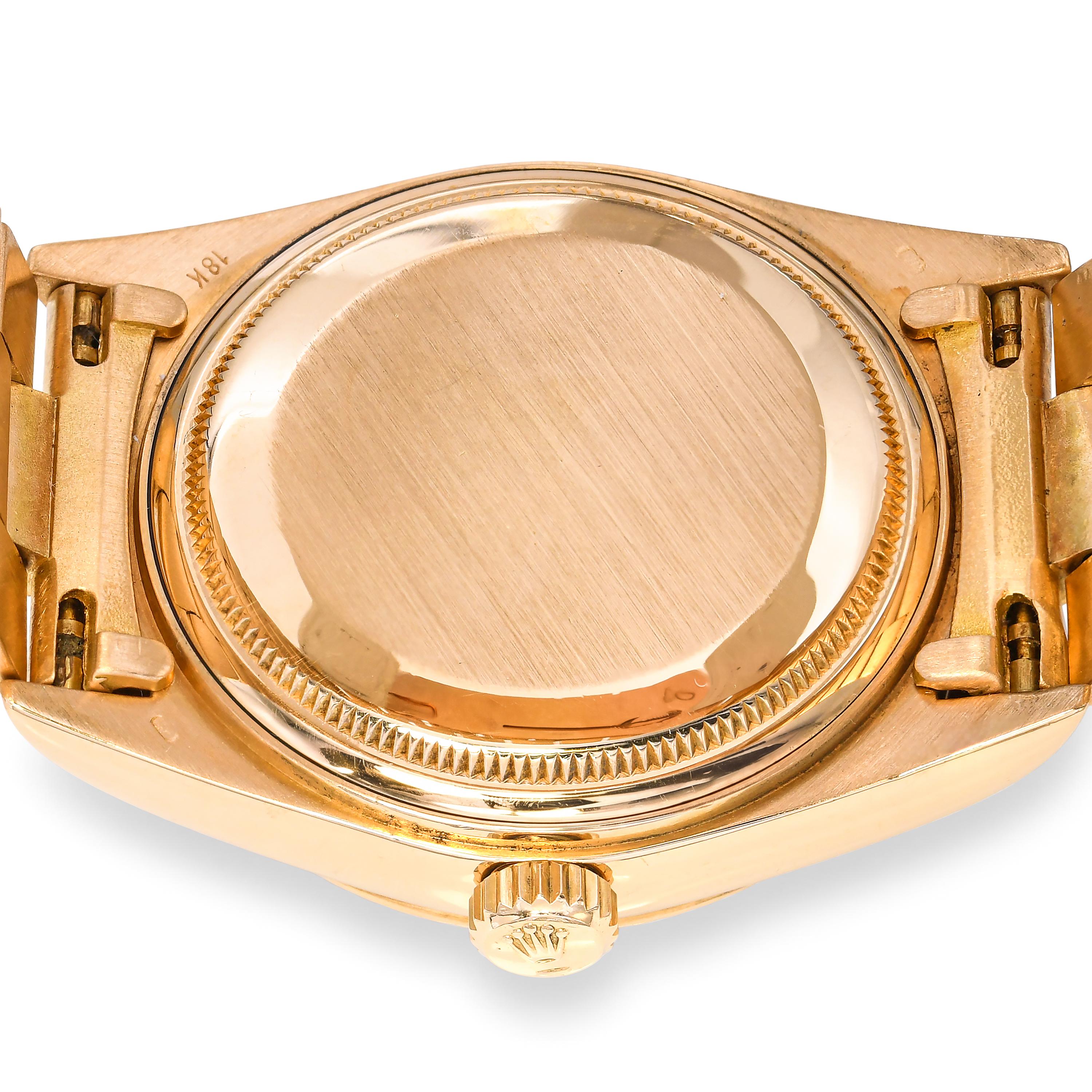 Vintage 1980s Rolex 18k Yellow Gold Day-Date 36mm Men’s Watch Ref 18038