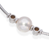 Mikimoto 18k White Gold Pearl and Diamond Necklace