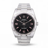Rolex Oyster Perpetual 36mm Pink Stick Dial Men's Watch Ref 116034