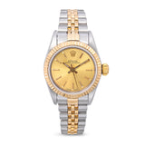Vintage Rolex Oyster Two Tone 18K Gold Steel Ladies Watch Ref. 67193