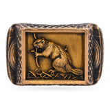 Vintage 14k Yellow Gold MIT Class of 1965 Brass Rat Ring