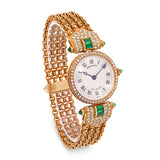 Vintage Breguet 18k Yellow Gold Diamond and Emerald Classique Women's Watch