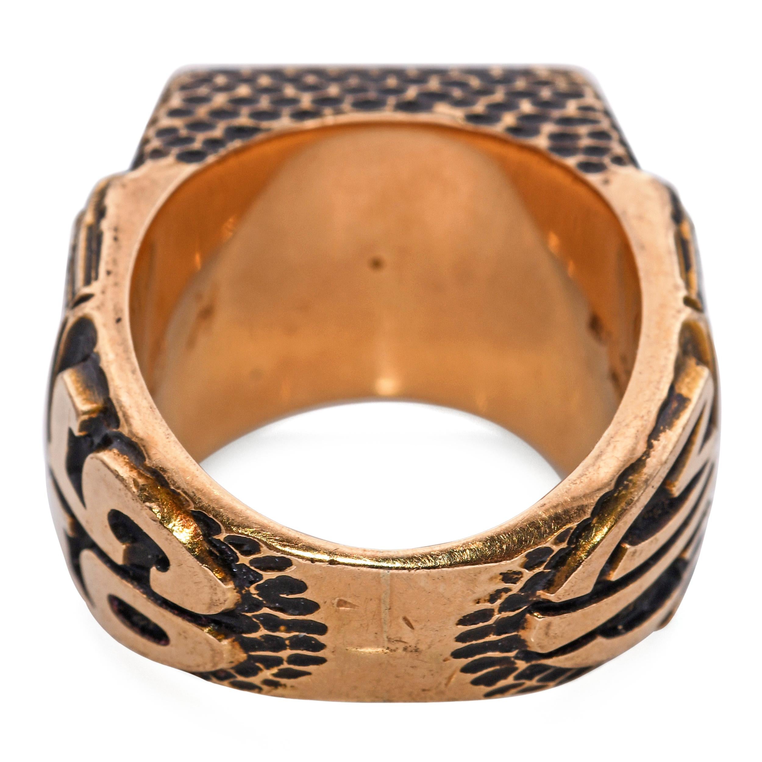 Vintage 14k Yellow Gold MIT Class of 1965 Brass Rat Ring