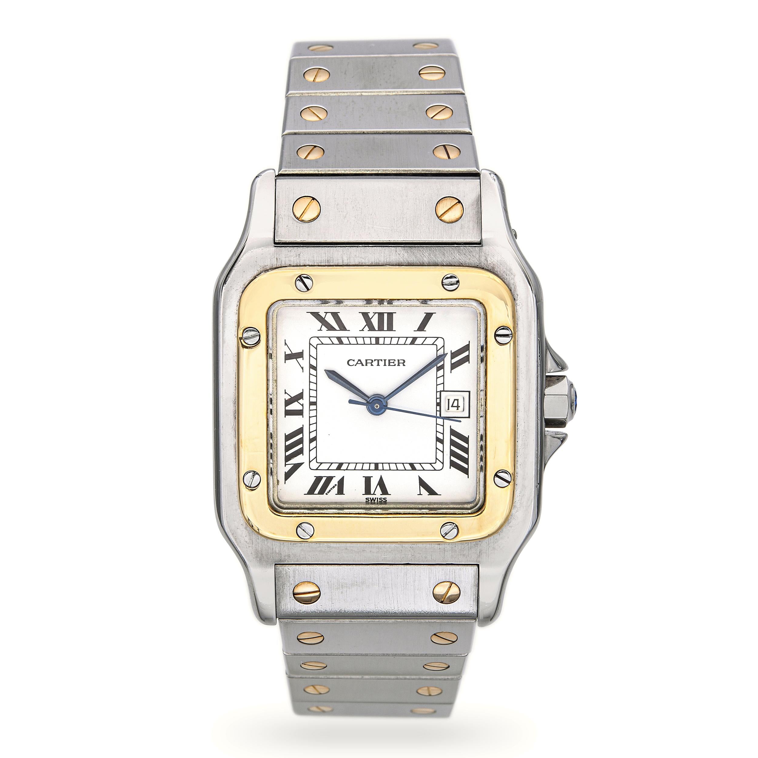 Cartier Santos Two-Tone Stainless Steel & 18K Gold Automatic Men's Watch