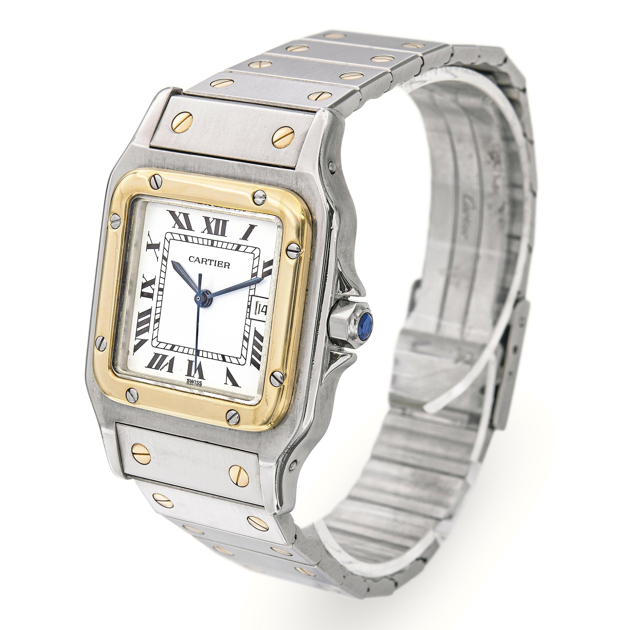 Cartier Santos Two-Tone Stainless Steel & 18K Gold Automatic Men's Watch