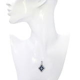 Vintage White Gold 0.25tcw Diamond and 1.63tcw Sapphire Pendant