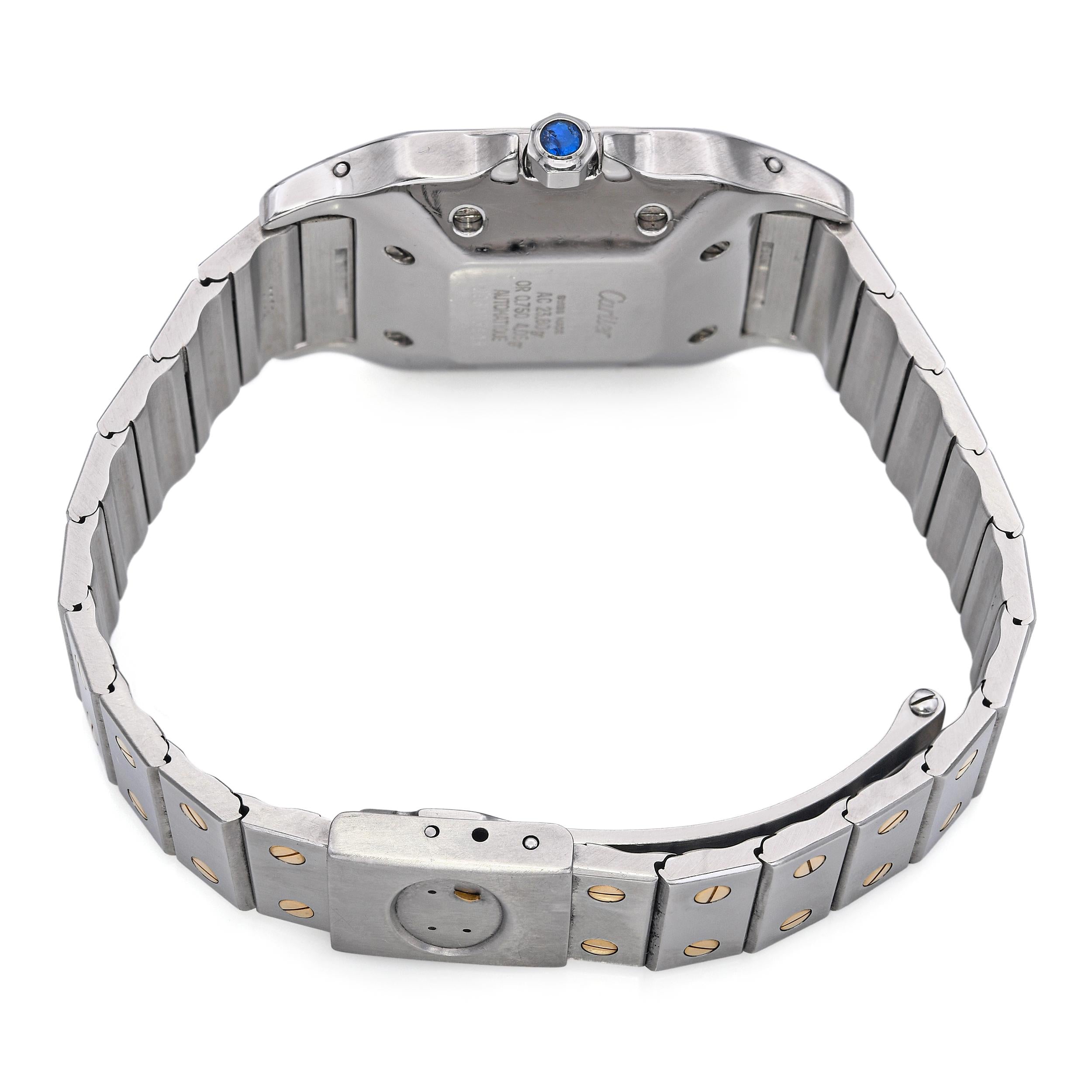 Cartier Santos Two-Tone Stainless Steel & 18K Gold Automatic Men's Watch