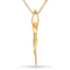 Carrera Y Carrera 18k Yellow Gold Nude Woman With Diamond Pendant Necklace