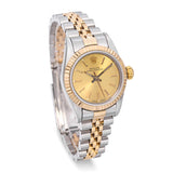 Vintage Rolex Oyster Two Tone 18K Gold Steel Ladies Watch Ref. 67193