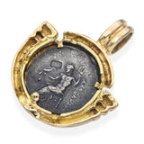Vintage 14k Yellow Gold Ancient Roman Coin Pendant