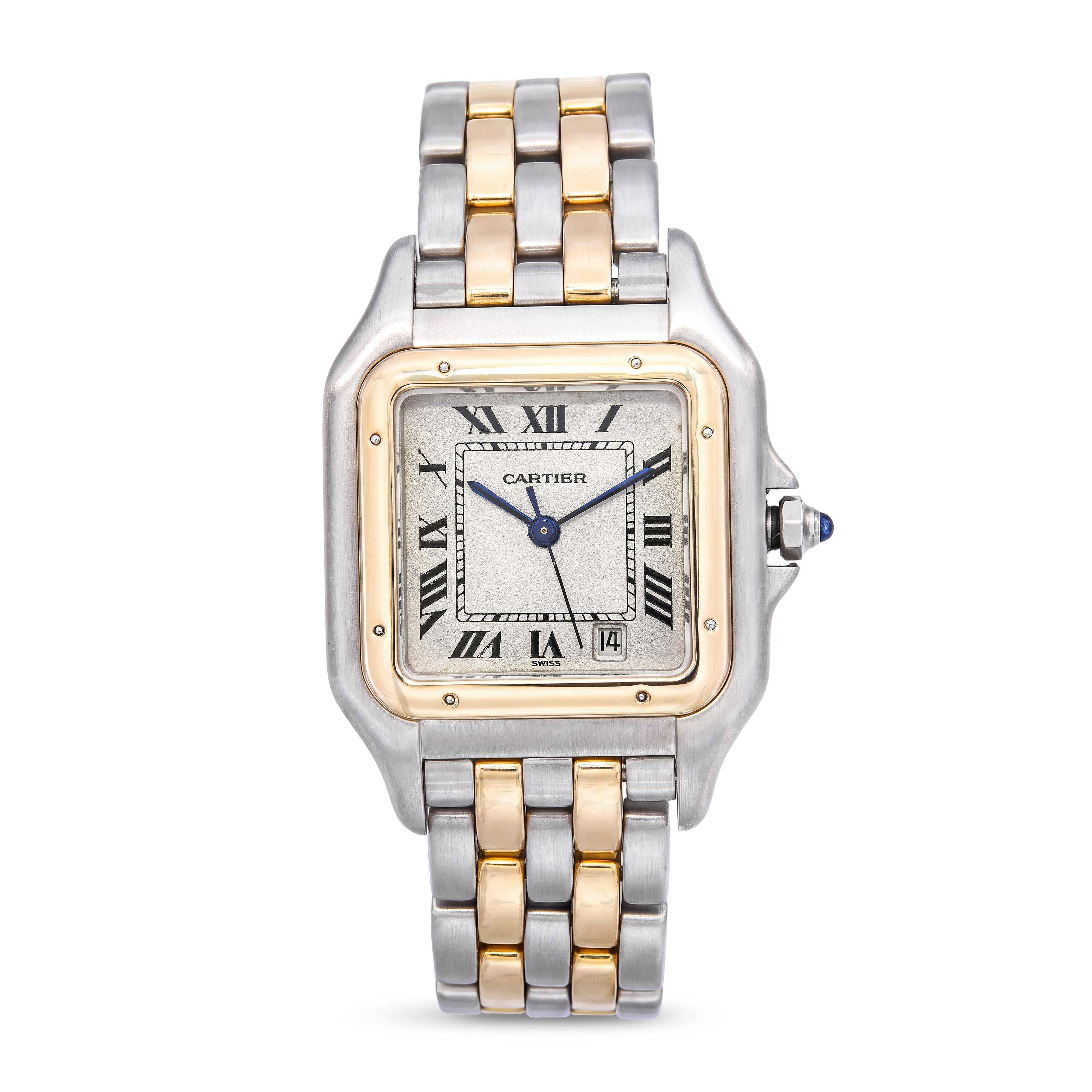Vintage Cartier Panthere Two Tone 27mm Womens Watch Ref. 1100