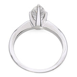 Vintage 14k White Gold 0.81ct Marquise Diamond Solitaire Ring