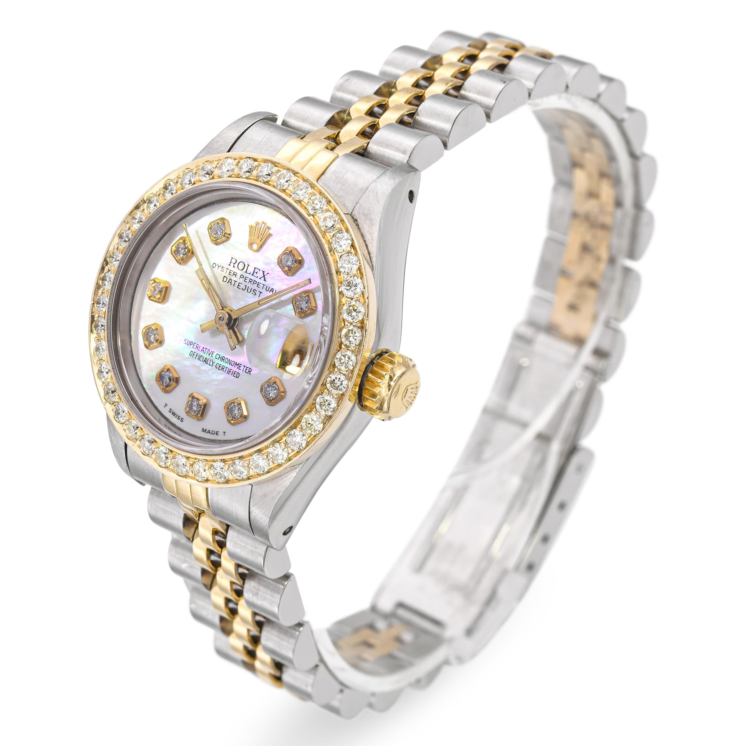 1984 Rolex Oyster Perpetual Datejust Diamond Dial Automatic Women's Watch 69173