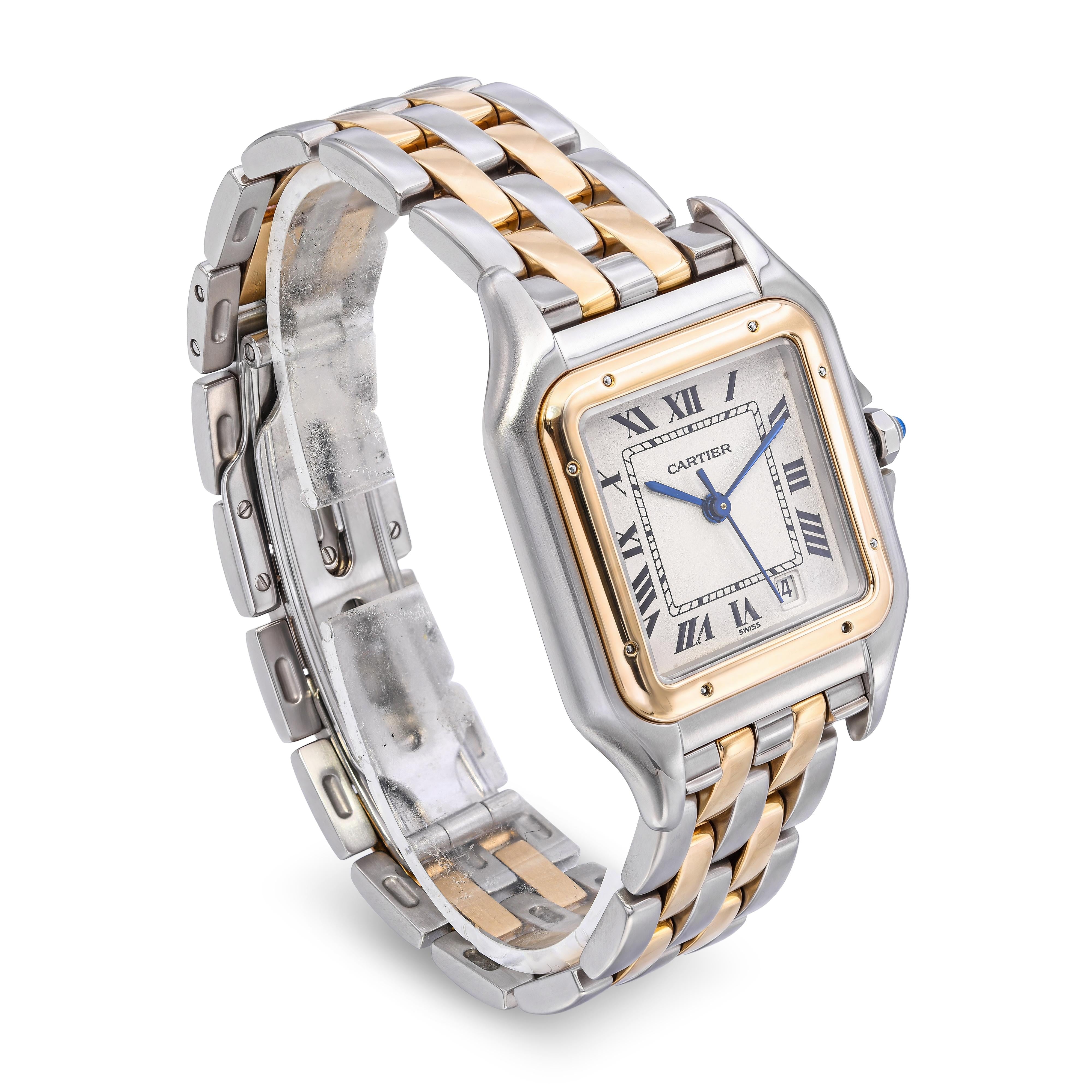 Vintage Cartier Panthere Two Tone 27mm Womens Watch Ref. 1100