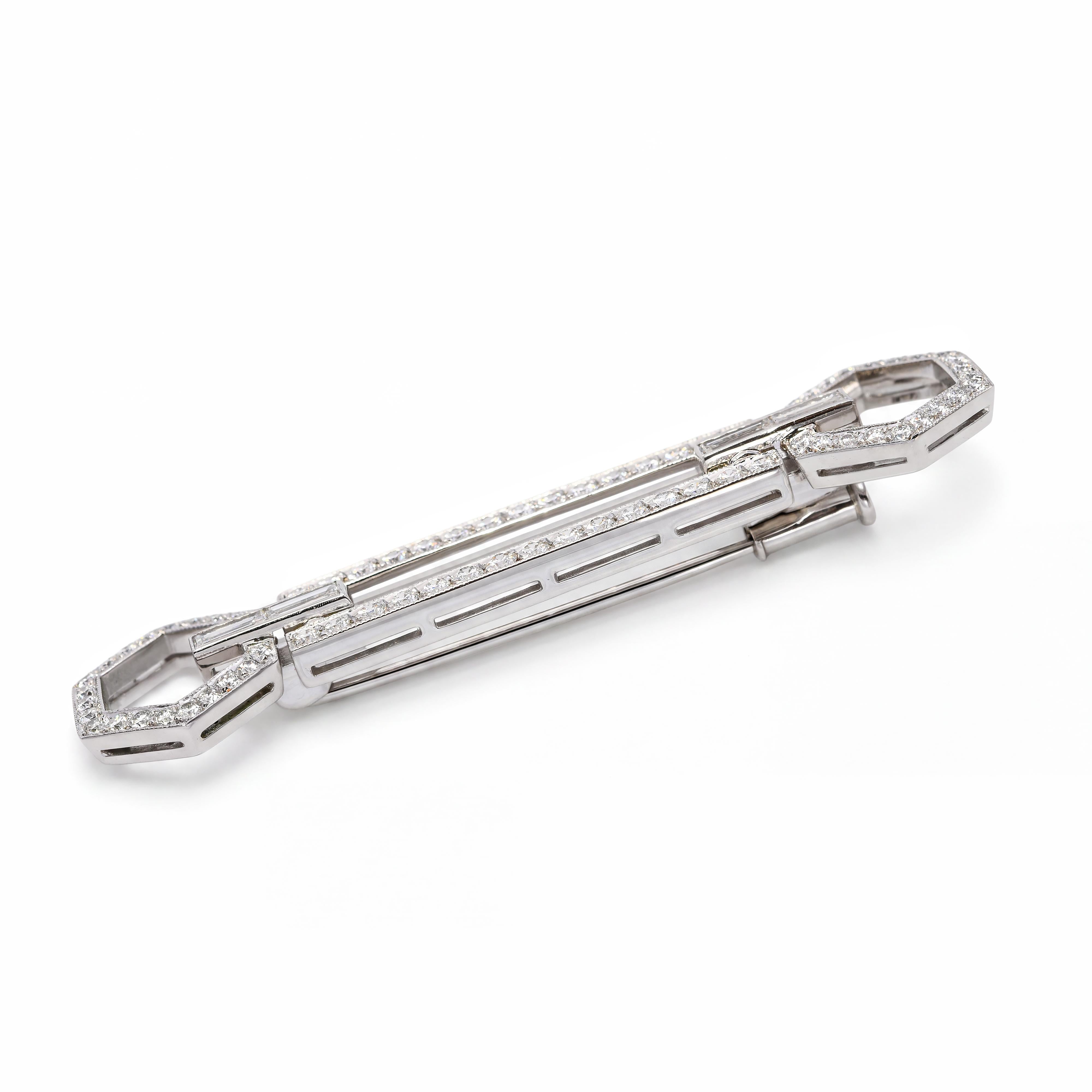 Vintage Tiffany & Co. Art Deco Style Diamond Bar Pin