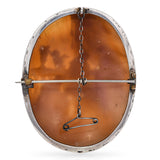 Antique Silver Venus Being Pampered to be Beautiful Shell Cameo Brooch