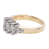14k Yellow Gold 1.1tcw Marquise Diamond 6 Stone Ring