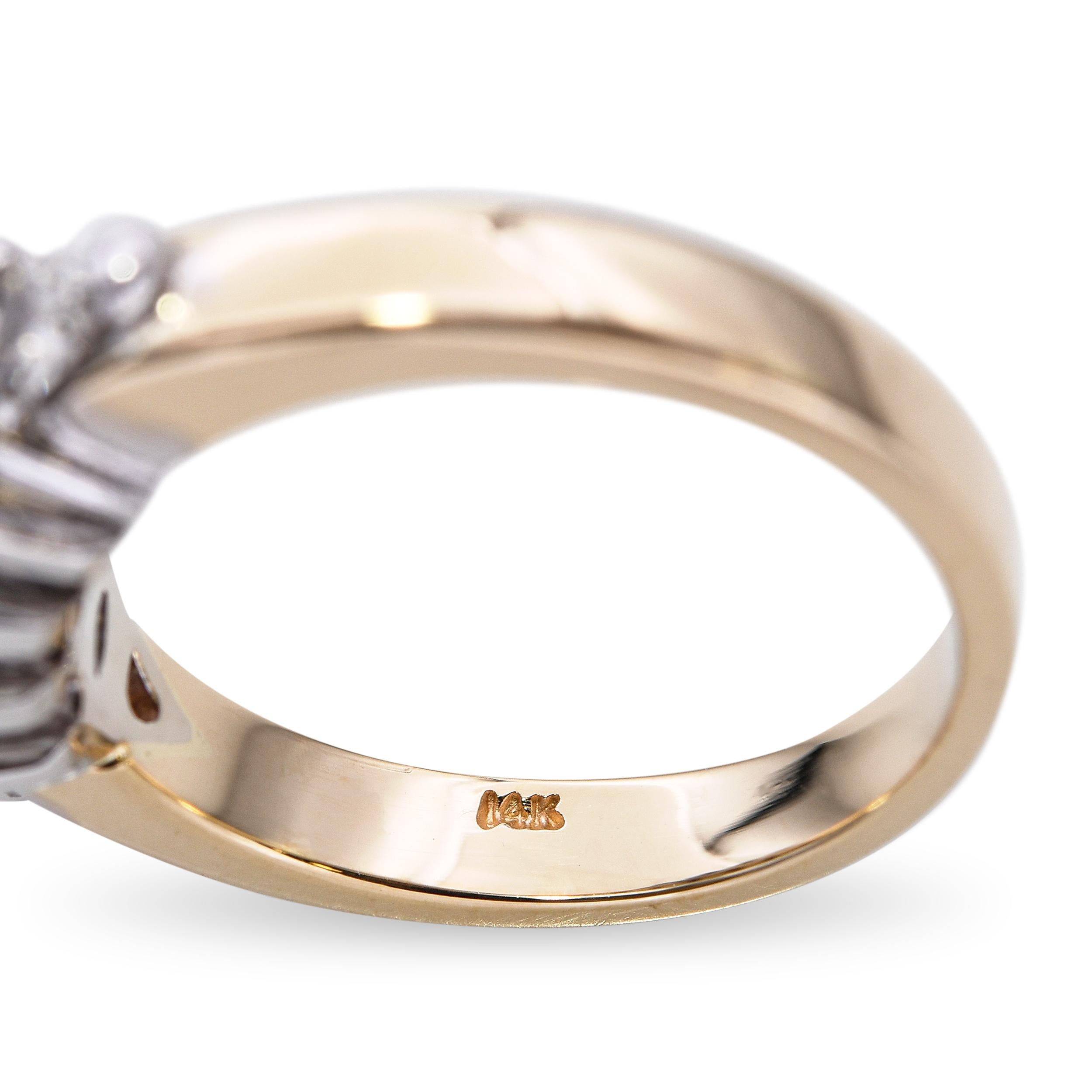 14k Yellow Gold 1.1tcw Marquise Diamond 6 Stone Ring