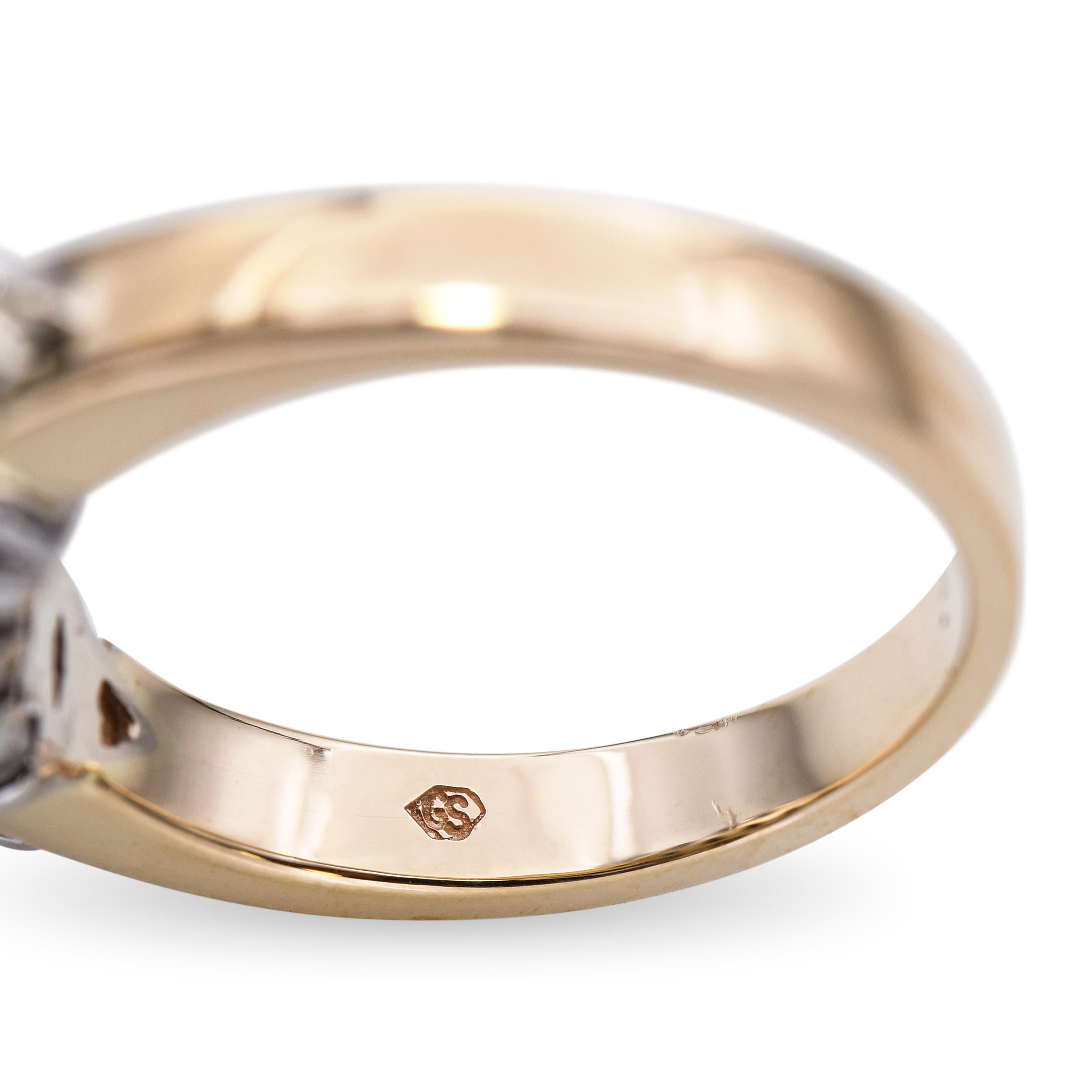 14k Yellow Gold 1.1tcw Marquise Diamond 6 Stone Ring